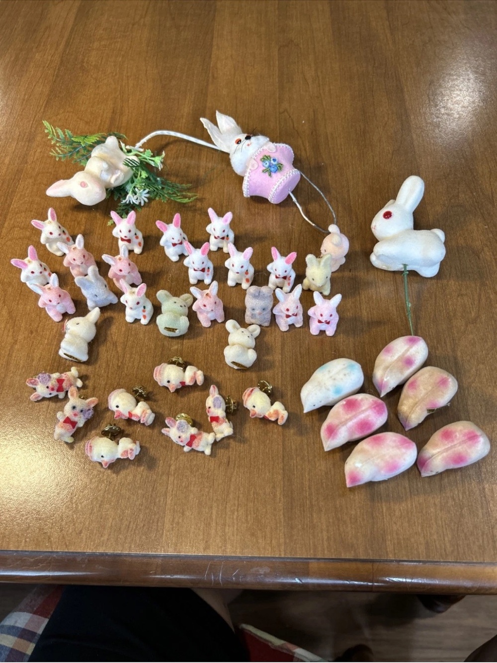 Flocked bunnies and chicks